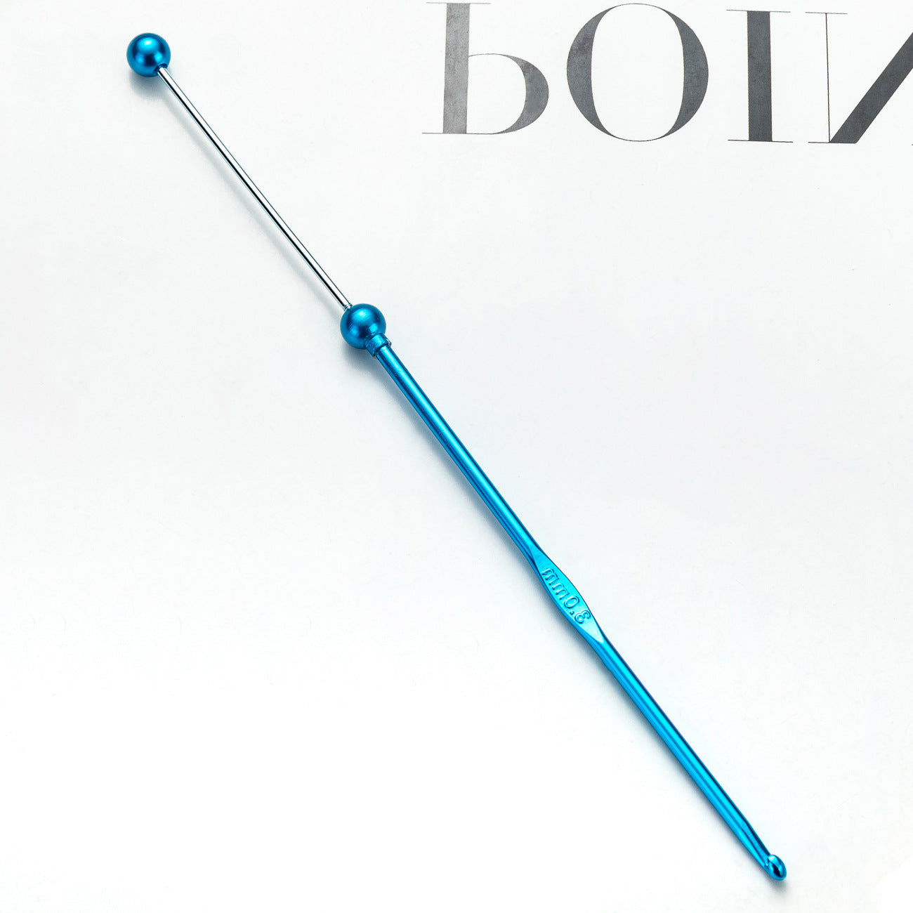 Wholesale 3mm Single Head Knitting Crochet Beaded Metal Crochet Sweater Wool Needle